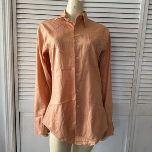 Men's Arrow Button Down Shirt Medium Peach